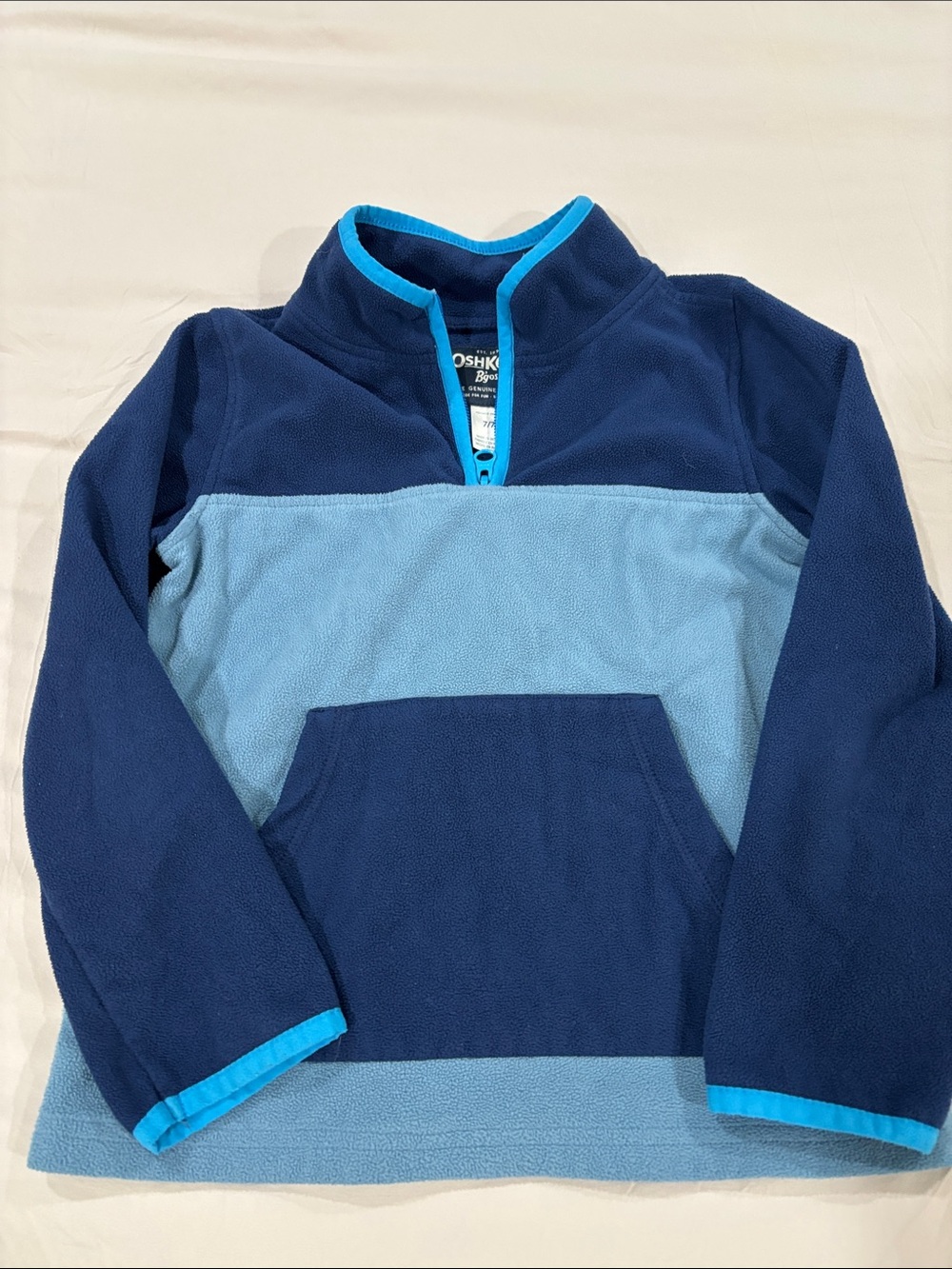 OshKosh B'gosh Two-Tone Navy & Light Blue Kids Puffer Pullover